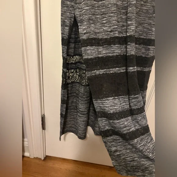 Free People Hazy Daze Grey W/ Black Lace Maxi Dress - Picture 9 of 17